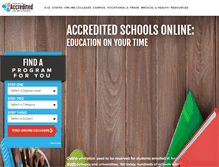 Tablet Screenshot of accreditedschoolsonline.org